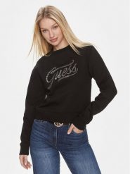 Guess Bluza Cn Stones Logo W4RQ14 KB681 Czarny Relaxed Fit. Czarne bluzy bez kaptura damskie Guess, xs, z bawełny. Za 219.99 zł.