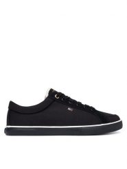 Tommy Hilfiger Tenisówki Th Low FW0FW09390 Czarny. Czarne trampki i tenisówki damskie Tommy Hilfiger, bez wzorów, z materiału. Za 329.99 zł.