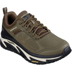 Buty sportowe męskie Skechers Arch Fit Road Walker - Recon. Zielone buty sportowe na co dzień męskie Skechers, z materiału, bez zapięcia. Za 690.00 zł.