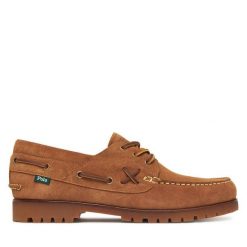 Półbuty Polo Ralph Lauren. Brązowe półbuty męskie Polo Ralph Lauren, bez zapięcia. Za 739.99 zł.