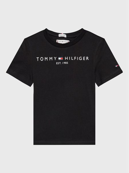 Tommy Hilfiger T-Shirt Essential KS0KS00210 M Czarny Regular Fit. Czarne t-shirty chłopięce Tommy Hilfiger, bez wzorów, z bawełny, bez ramiączek. Za 69.99 zł.