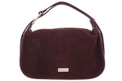 Elegancka torebka zamszowa na ramię - Bordowa. Czerwone torebki klasyczne damskie Barberinis, bez wzorów, ze skóry, małe, matowe, bez dodatków. Za 217.99 zł.