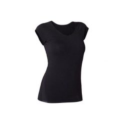 Koszulka Gym & Pilates 530 damska. Białe bluzki sportowe damskie DOMYOS, m, w ażurowe wzory, z bawełny, bez ramiączek. Za 49.99 zł.