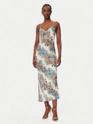 Just Cavalli Sukienka letnia 80PAO925 NS837 Błękitny Slim Fit. Niebieskie sukienki damskie Just Cavalli, na lato, bez wzorów, z wiskozy, bez kołnierzyka, bez ramiączek. Za 1,239.00 zł.