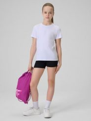 4F Komplet sportowy na WF (koszulka+spodenki+worek) dziewczęcy - multikolor 146/152 (10-12 lat). Koszulki dziewczęce 4f, uniwersalny, bez wzorów, z bawełny, bez ramiączek. Za 99.99 zł.