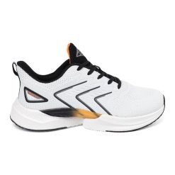 Vico Biało-czarne buty sportowe damskie z pomarańczowym elementem białe. Białe buty sportowe na co dzień damskie bez wzorów, z materiału, trekkingowe. Za 151.58 zł.