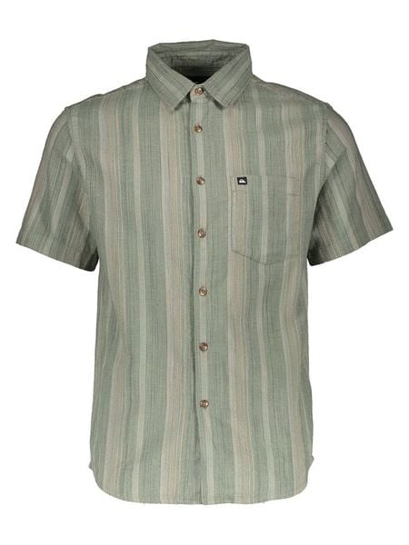 Quiksilver Koszula "Pyke" - Regular fit - w kolorze zielonym rozmiar: M. Zielone koszule męskie Quiksilver, m, bez wzorów, bez kołnierzyka, bez ramiączek. Za 139.95 zł.