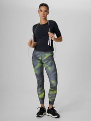 4F Legginsy treningowe szybkoschnące damskie - multikolor XS. Legginsy damskie 4f, l, bez wzorów, z podwyższonym stanem, na fitness i siłownię. Za 149.99 zł.