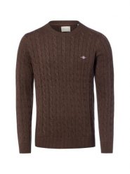 Gant Sweter Mężczyźni Bawełna brązowy, M. Brązowe swetry męskie Gant, m, bez wzorów, z bawełny, bez kołnierzyka. Za 699.95 zł.