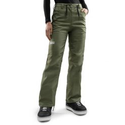 Spodnie snowboardowe hardshell damskie P2-W Taiga. Zielone spodnie materiałowe damskie SIROKO, bez wzorów, z hardshellu, sportowe. Za 425.00 zł.