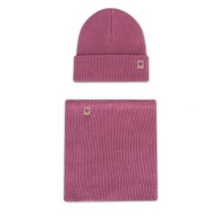 Komplet czapka i komin Nelli Blu. Czerwone szaliki dziecięce Nelli Blu, bez ramiączek. Za 59.99 zł.