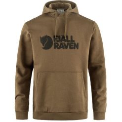 Bluza z kapturem męska Fjallraven Logo Hoodie. Brązowe bluzy z kapturem męskie FJÄLRÄVEN KANKEEN, l. Za 547.99 zł.
