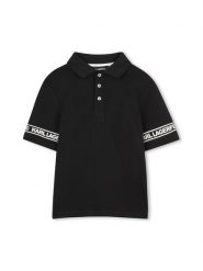 Karl Lagerfeld Kids Polo Z31099 S Czarny Regular Fit. Czarne t-shirty chłopięce Karl Lagerfeld Kids, bez wzorów, z bawełny, bez ramiączek. Za 290.99 zł.