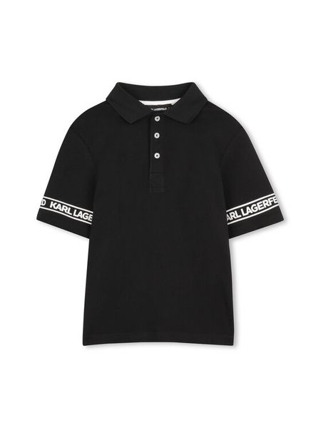 Karl Lagerfeld Kids Polo Z31099 D Czarny Regular Fit. Czarne t-shirty chłopięce Karl Lagerfeld Kids, bez wzorów, z bawełny, bez ramiączek. Za 290.99 zł.