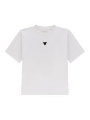 Guess T-Shirt L5BI16 KCNQ4 Biały Regular Fit. Białe t-shirty chłopięce Guess, z aplikacjami, z bawełny, bez ramiączek. Za 94.99 zł.