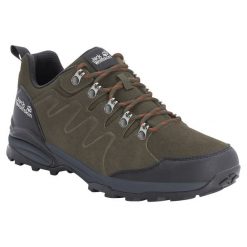 Buty trekkingowe męskie Jack Wolfskin Refugio Texapore. Brązowe buty trekkingowe męskie Jack Wolfskin, na zimę, z gumy, bez zapięcia, trekkingowe. Za 449.99 zł.
