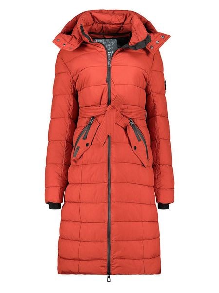 Canadian Peak Płaszcz zimowy "Cabimeak" w kolorze czerwonym rozmiar: XL. Czerwone płaszcze damskie Canadian Peak, na zimę, xl, bez wzorów, z puchu. Za 279.45 zł.