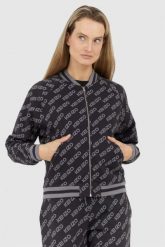 KENZO Rozpinana bluza damska w logo. Czarne bluzy bez kaptura damskie Kenzo, s. W wyprzedaży za 999.99 zł.