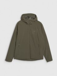 4F Kurtka przejściowa membrana 5000 męska - oliwkowa/khaki S. Brązowe kurtki męskie 4f, m, bez wzorów, bez kaptura. W wyprzedaży za 199.99 zł.