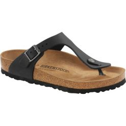 Klapki damskie Birkenstock Gizeh. Fioletowe klapki damskie Birkenstock, bez wzorów, z materiału, bez obcasa. Za 746.00 zł.