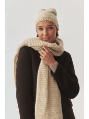 TATUUM Szal "Sapina" w kolorze szarobrązowym z dodatkiem wełny - 190 x 37 cm rozmiar: onesize. Brązowe szaliki i kominy damskie Tatuum, bez wzorów, z materiału. Za 165.71 zł.