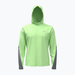 Kurtka do biegania męska Under Armour Velociti Storm Hooded. Zielone kurtki treningowe męskie Under Armour, m, bez wzorów, do biegania. Za 339.99 zł.