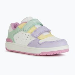 Buty juniorskie Geox Washiba. Białe buty trekkingowe męskie Geox, bez zapięcia, trekkingowe. Za 209.99 zł.