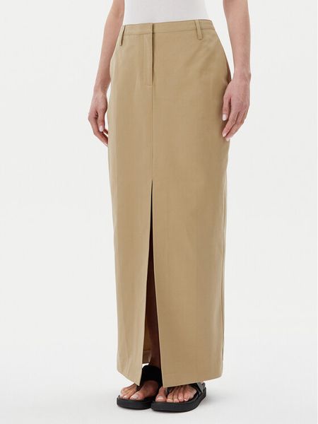 Herskind Spódnica maxi 5532150 Khaki Regular Fit. Brązowe spódniczki damskie Herskind, bez wzorów, z bawełny, maxi. Za 719.99 zł.