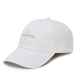 Czapka z daszkiem Calvin Klein Jeans. Białe czapki z daszkiem damskie Calvin Klein Jeans, bez wzorów, z jeansu. Za 129.99 zł.