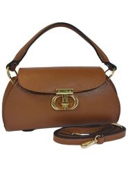 ORE10 Skórzana torebka "Nadis" w kolorze jasnobrązowym - 34 x 17 x 12 cm rozmiar: onesize. Brązowe torebki klasyczne damskie ORE10, bez wzorów, z materiału, bez dodatków. Za 304.99 zł.