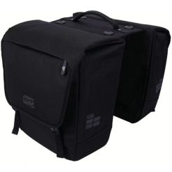 Bagażnik – podwójna torba „Via.Tour Double MIK”. Czarne torebki klasyczne damskie CON-TEC, bez wzorów, duże, bez dodatków. Za 505.75 zł.