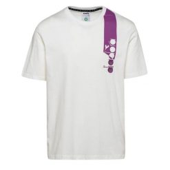 Koszulka męska DIADORA T-SHIRT SS ICON. Białe t-shirty męskie Diadora, m, bez wzorów, bez kołnierzyka. Za 54.99 zł.