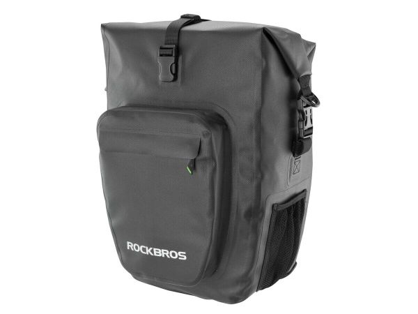 Torba na bagażnik rowerowy Rockbros AS-001-2BK, 20l. Czarne torebki klasyczne damskie ROCKBROS, bez wzorów, z materiału, bez dodatków. Za 306.00 zł.