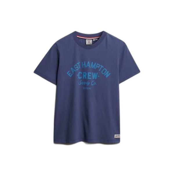 Koszulka damska Superdry Beach Club. Niebieskie t-shirty damskie Superdry., xl, bez wzorów, z materiału, bez kołnierzyka. Za 199.30 zł.