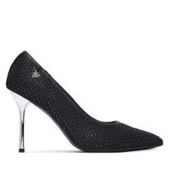 Szpilki KARL LAGERFELD. Czarne szpilki Karl Lagerfeld, bez wzorów, bez obcasa. Za 879.99 zł.