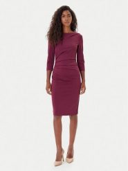 Rinascimento Sukienka koktajlowa CFC0126154003 Bordowy Slim Fit. Czerwone sukienki damskie RINASCIMENTO, m, bez wzorów, z syntetyku, wizytowe, bez kołnierzyka, bez ramiączek. Za 529.99 zł.