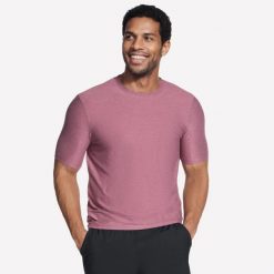 T-shirt sportowy z krótkim rękawem męski Go Dri All Day Tee. Czerwone t-shirty męskie Skechers, l, bez wzorów, z materiału, bez kołnierzyka. Za 159.99 zł.