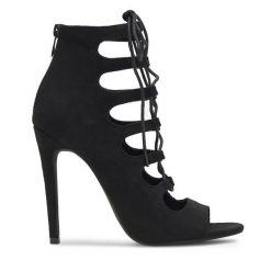 Sandały DeeZee. Czarne sandały damskie DeeZee, bez wzorów, bez obcasa, na szpilce. Za 199.99 zł.