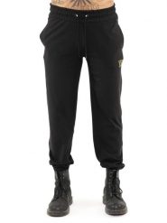 Spodnie dresowe z bawełna z sznurek regulacyjny na co dzień. Czarne spodnie sportowe męskie LEONE 1947 APPAREL, z bawełny. Za 218.92 zł.
