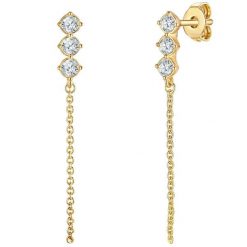 Lulu & Jane Kolczyki Stop metali Żółte złoto 1 ct Damski. Żółte kolczyki damskie Lulu & Jane, pozłacane. Za 99.99 zł.