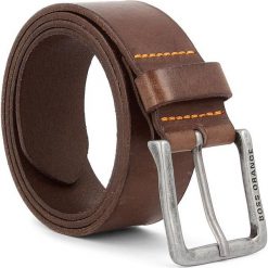 Pasek Męski BOSS - Jeek 50292879 Dark Brown 202. Brązowe paski męskie Boss, bez wzorów, ze skóry. W wyprzedaży za 109.00 zł.