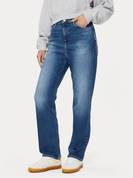 Tommy Jeans Jeansy Julie DW0DW17614 Granatowy Straight Fit. Niebieskie jeansy damskie Tommy Jeans. Za 249.99 zł.