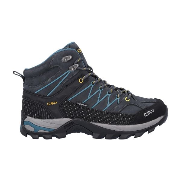 Buty trekkingowe CMP Rigel Waterproof. Niebieskie buty trekkingowe męskie CMP, z gumy, bez zapięcia, trekkingowe. Za 319.09 zł.