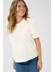 Kaffe Bluzka w kolorze kremowym rozmiar: XS. Brązowe bluzki damskie Kaffe, xs, bez wzorów, bez kołnierzyka, bez ramiączek. Za 69.99 zł.