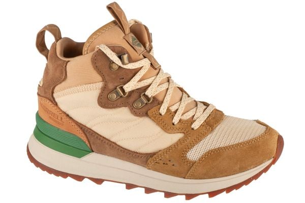 Buty sportowe Sneakersy damskie, Apline 83 Sneaker Recraft Mid WP. Brązowe buty sportowe na co dzień damskie MERRELL, bez wzorów, z materiału, trekkingowe. Za 499.99 zł.