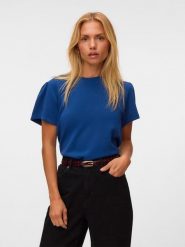 Vero Moda Koszulka w kolorze granatowym rozmiar: XL. Niebieskie t-shirty damskie Vero Moda, xl, bez wzorów, bez kołnierzyka. Za 85.95 zł.