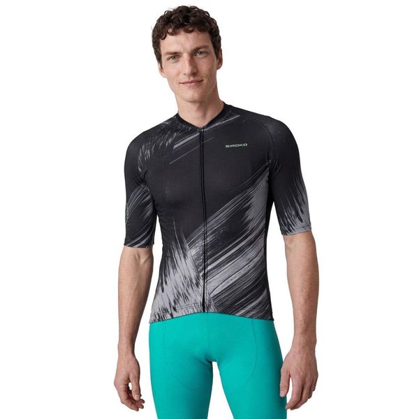 Męska koszulka rowerowa z krótkim rękawem Kolarstwo Siroko M2 NRC Black. Czarne t-shirty sportowe męskie SIROKO, na lato, l, z materiału, bez ramiączek, rowerowe. Za 211.00 zł.