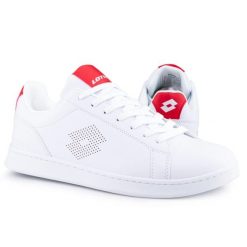 Buty męskie sportowe trampki Lotto BURGAS. Białe trampki i tenisówki męskie Lotto, bez wzorów, z syntetyku, bez zapięcia. Za 160.95 zł.