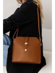 Lia Biassoni Skórzana torebka w kolorze jasnobrązowym - 24 x 22 x 10 cm rozmiar: onesize. Brązowe torebki klasyczne damskie Lia Biassoni, bez wzorów, z materiału, bez dodatków. Za 217.99 zł.