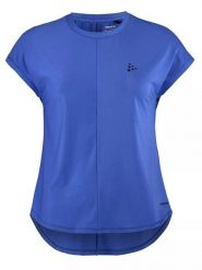 Craft Koszulka sportowa "Core Essence" w kolorze niebieskim rozmiar: XS. Niebieskie bluzki sportowe damskie Craft, xs, bez kołnierzyka, bez ramiączek. Za 90.95 zł.